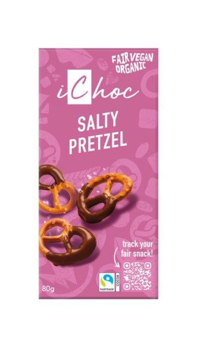 Ichoc Salty pretzel bio (80 Gram)