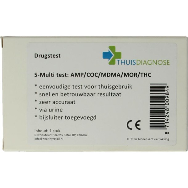 Thuis-Diagnose Drugtest urine 5 soorten drugs (1 Stuks)