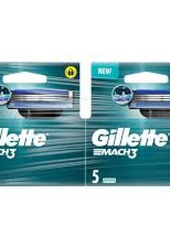 Gillette Mach3 Navulmesjes Duopak 2x5 Stuks Totaal 20 mesjes