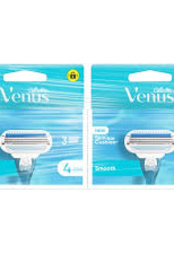 Gillette Venus Smooth Navulmesjes Duopak 2x4 Stuks Totaal  16 mesjes!