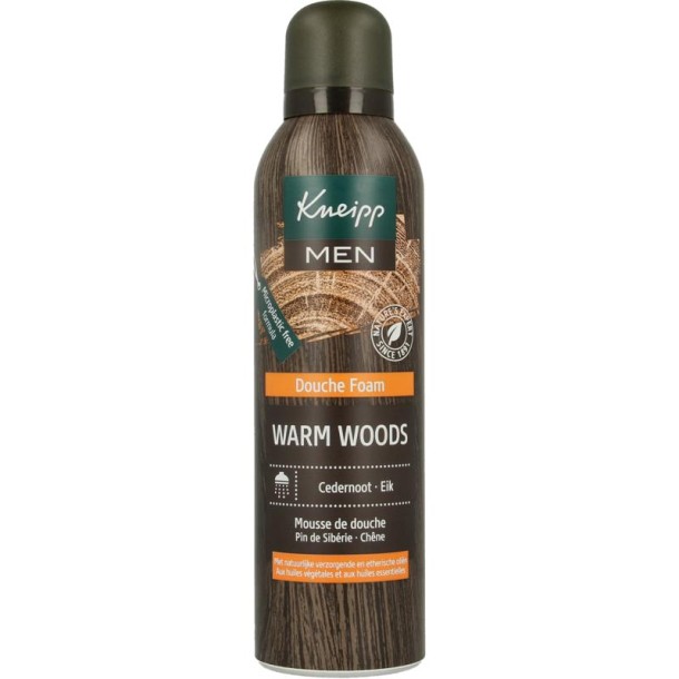 Kneipp Men warm woods douche foam cedernoot 200 Milliliter