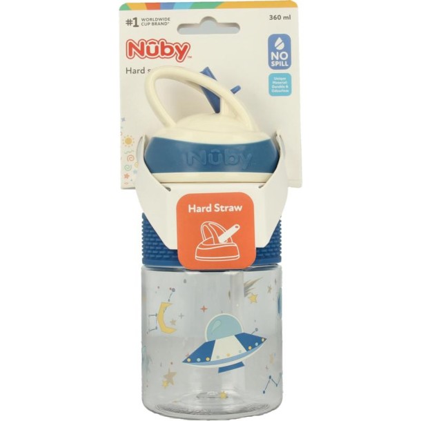 Nuby 2-in-1 Beker tuit hard 360ml 3 jaar assorti (1 Stuks)