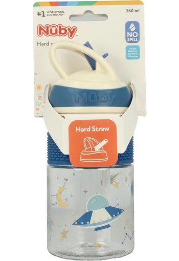 Nuby 2-in-1 Beker tuit hard 360ml 3 jaar assorti (1 Stuks)