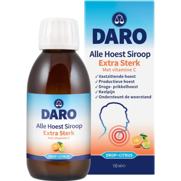 Daro Alle Hoest Siroop extra sterk met vitamine C (150 ml)