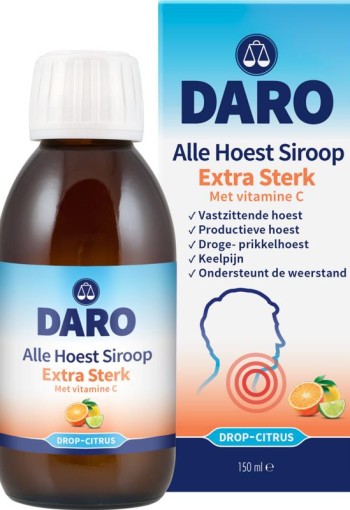 Daro Alle Hoest Siroop extra sterk met vitamine C (150 ml)