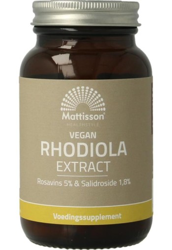 Mattisson Rhodiola extract 5% rosavins vegan (60 Vegetarische capsules)