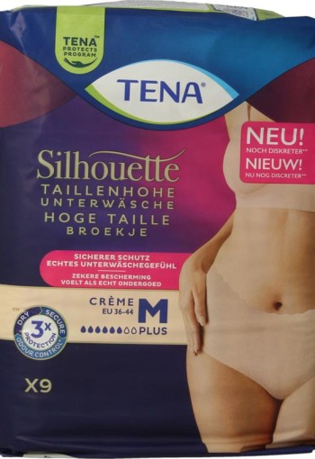 Tena Silhouet plus high waist creme medium (9 Stuks)