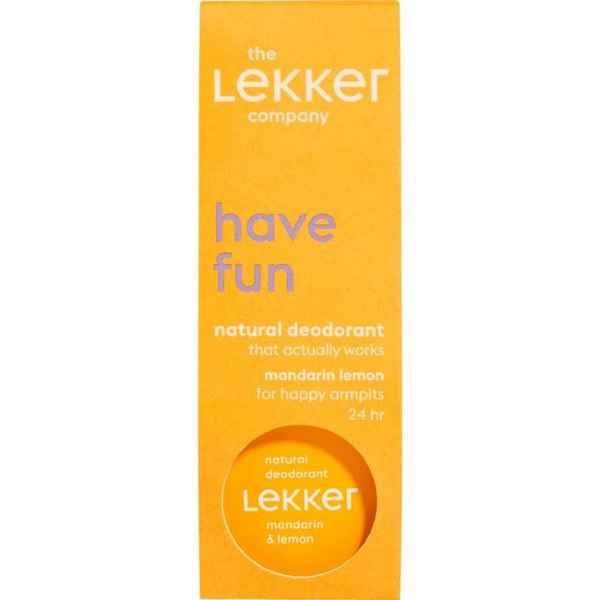 The Lekker Company Mandarijn & Citroen Deodorant Crème 30 gram