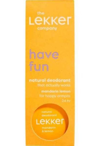 The Lekker Company Mandarijn & Citroen Deodorant Crème 30 gram