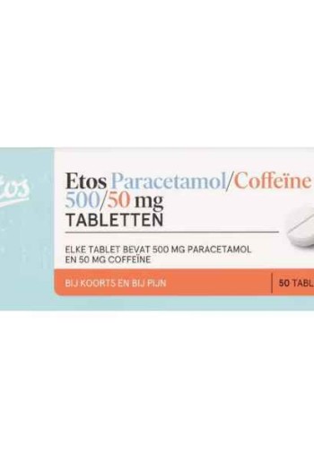 Etos Paracetamol/Coffeïne 500/50 mg 50 stuks 