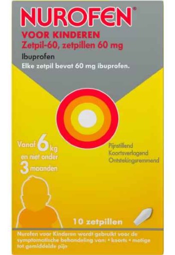 Nurofen Zetpil Kind 60mg 10 stuks