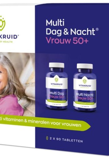 Vitakruid Multi dag & nacht vrouw 50+ 2 x 90 tabletten (180 Tabletten)