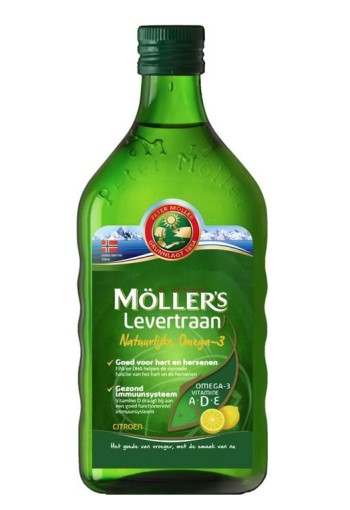 Mollers Omega-3 levertraan citroen 250 Milliliter