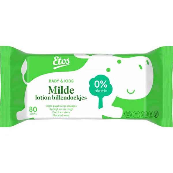 Etos Baby & Kids Milde lotion billendoekjes Single Pack