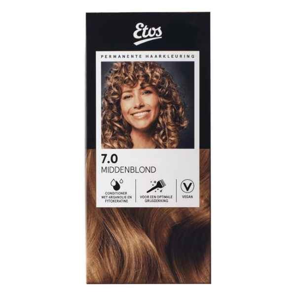 Etos Permanente Haarkleuring 7.0 middenblond