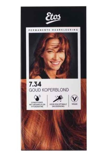 Etos Permanente Haarkleuring 7.34 goud koperblond