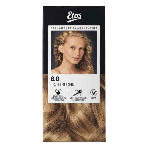 Etos Permanente Haarkleuring 8.0 lichtblond