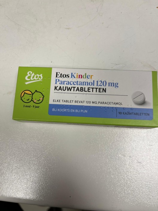 Etos Kinderparacetamol Kauwtabletten 120 MG