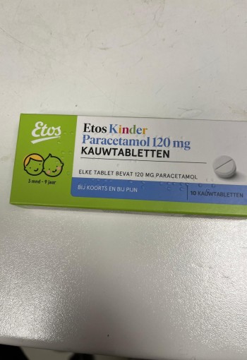 Etos Kinderparacetamol Kauwtabletten 120 MG