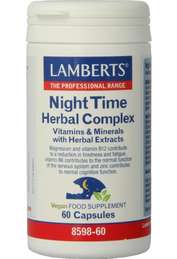 Lamberts Night time kruiden complex (60 Capsules)