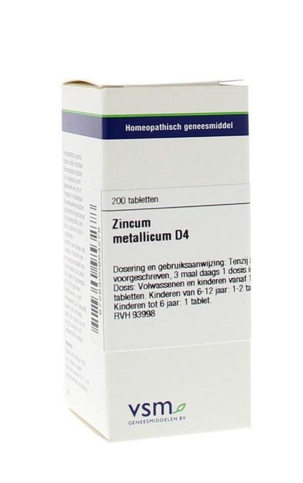 VSM Zincum metallicum D4 (200 Tabletten)