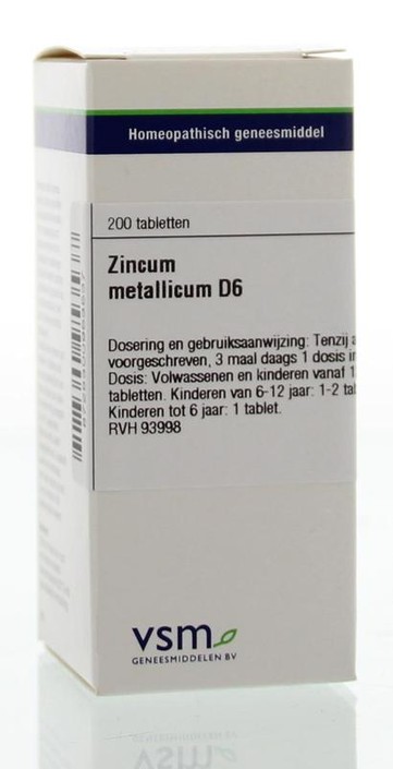 VSM Zincum metallicum D6 (200 Tabletten)