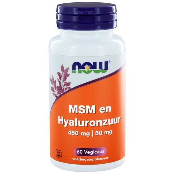 NOW MSM 450mg en hyaluronzuur 50mg (60 Vegetarische capsules)