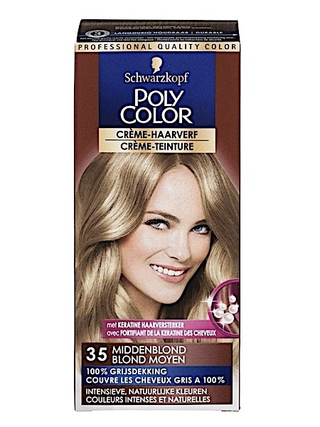 spellen Likken limoen Schwarzkopf Poly Color 35 Middenblond Crème Haarverf