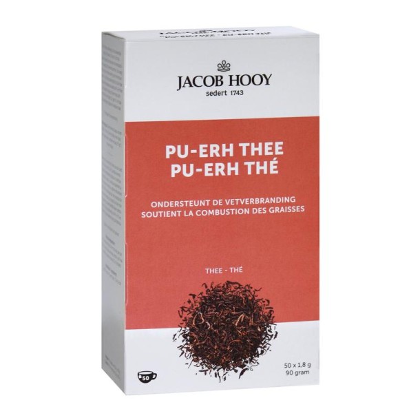 Jacob Hooy Pu erh theezakjes (50 Zakjes)