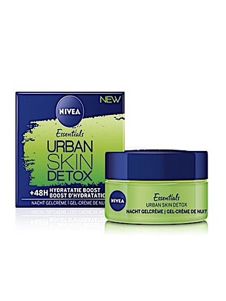 Nivea Essentials Urban Skin Detox 48h Hydratatie Nacht Gelcreme Gezichtsverzorging