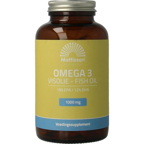 Mattisson Omega 3 visolie 18 EPA 12 DHA 1000mg (120 Capsules)