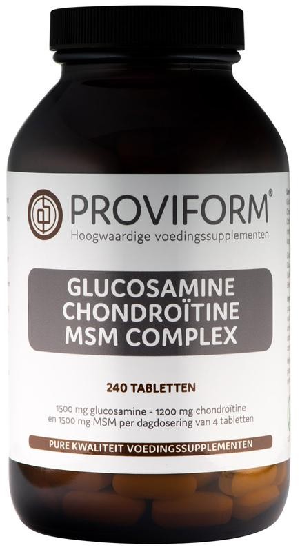 vloeiend breedte Uitputten Proviform Glucosamine chondroitine complex MSM (240 tabletten)