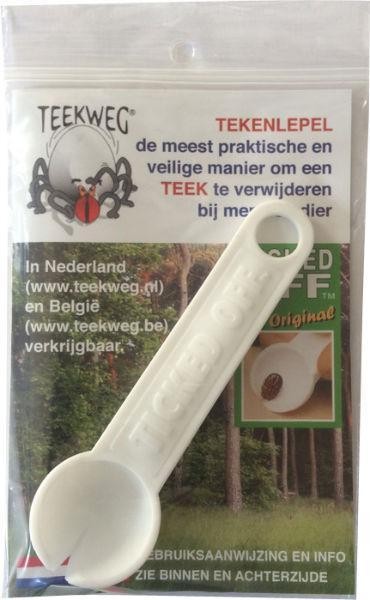 Teekweg Ticked off tekenlepel wit (1 Stuks)