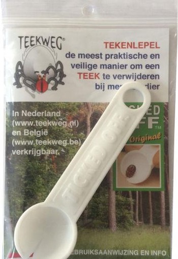 Teekweg Ticked off tekenlepel wit (1 Stuks)