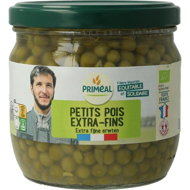 Primeal Doperwten extra fijn bio (330 Gram)