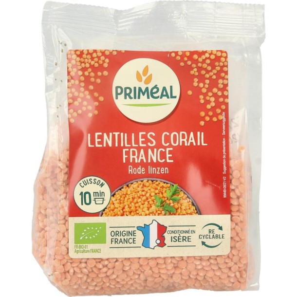 Primeal Rode linzen bio (250 Gram)