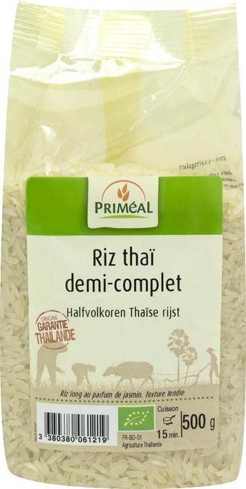 Primeal Halfvolkoren Thaise rijst bio (500 Gram)