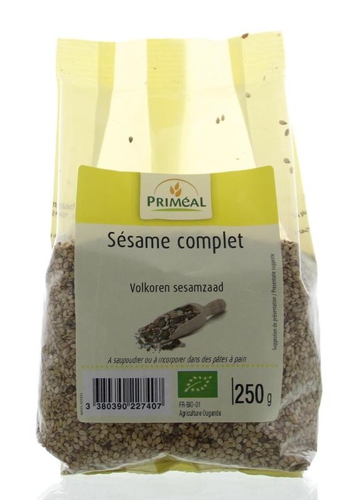 Primeal Volkoren sesamzaad bio (250 Gram)