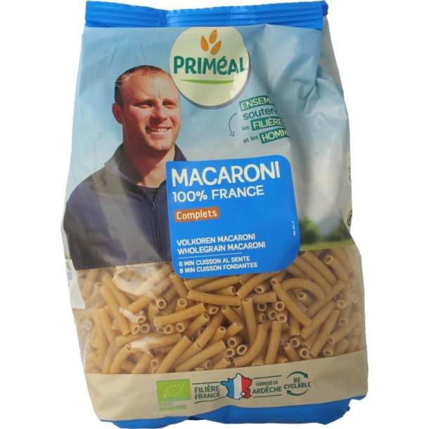 Primeal Volkoren macaroni bio (500 Gram)