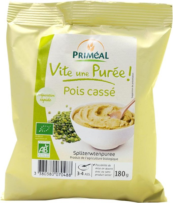 Primeal Instant spliterwtenpuree bio (180 Gram)