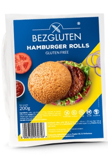 Bezgluten Hamburgerbroodjes glutenvrij (200 Gram)