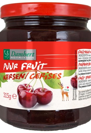 Damhert Puur fruit confituur kersen (315 Gram)