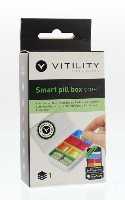 Vitility Slimme pillendoos klein wit (1 Stuks)