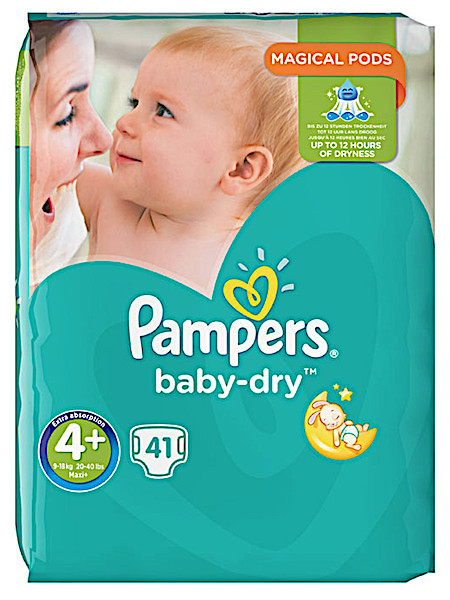 Zakje Samenhangend garage Pampers Baby dry Maxi+ maat 4+ voordeelpak 41 stuks