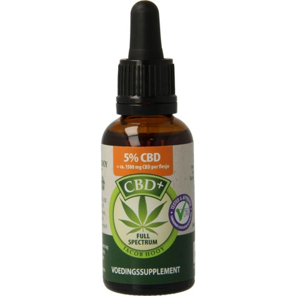 Jacob Hooy CBD plus olie 5% (30 Milliliter)