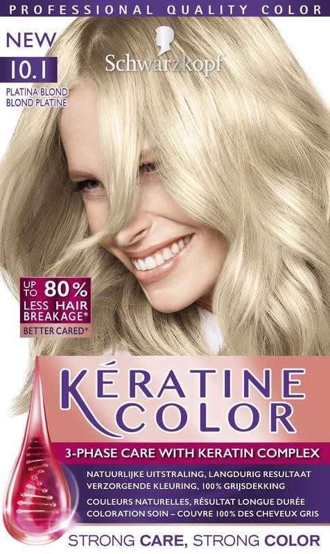merknaam beginnen Stadium Schwarzkopf Keratine Color Haarverf 10.1 Platina Blond (1 set)