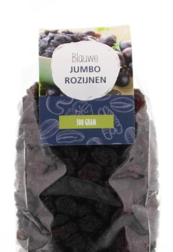 Mijnnatuurwinkel Blauwe jumbo rozijnen (500 Gram)