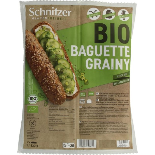 Schnitzer Baguette grainy bio (2 Stuks)