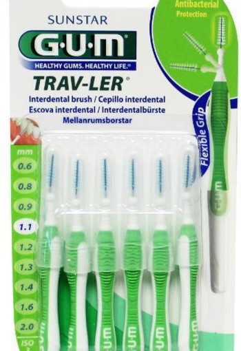 GUM Trav-ler rager 1.1 mm (groen) (6 Stuks)