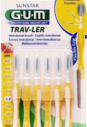 GUM Trav-ler rager 1.3 mm (geel) (6 Stuks)